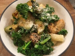 Kristen Ziesmer, Sports Dietitian - Zucchini Kale and Chicken Pasta Bowl Recipe